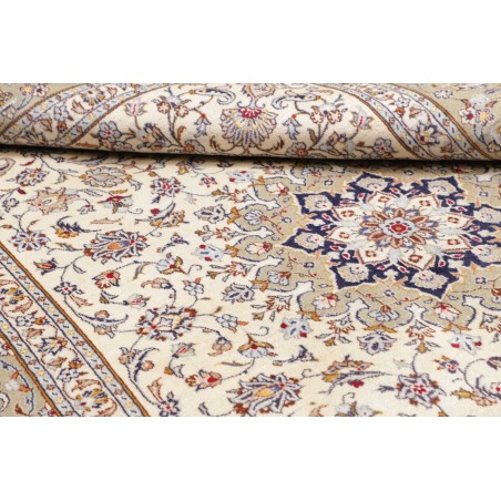 Tappeto Kashan Persia bianco grigio 200x300