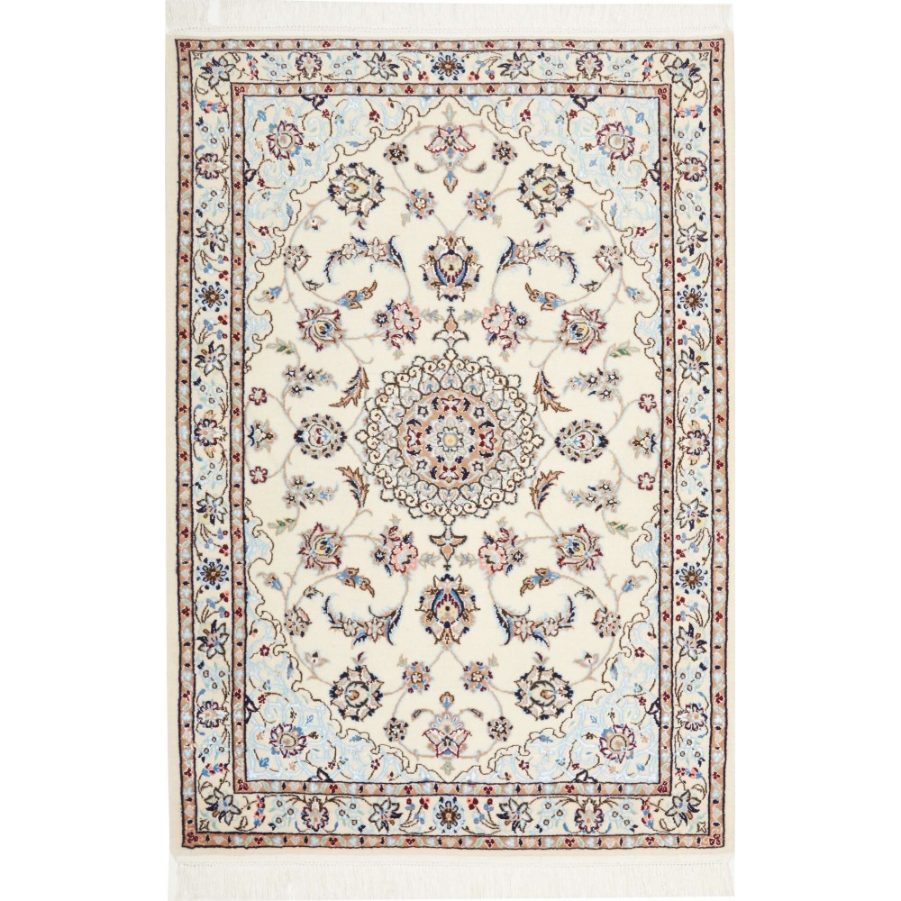 Tappeto Nain 6La Persia bianco grigio 81x118 Tappeto Nain 6La Persia bianco grigio 81x118