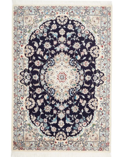 Tappeto Nain 6La Persia bianco grigio 81x120
