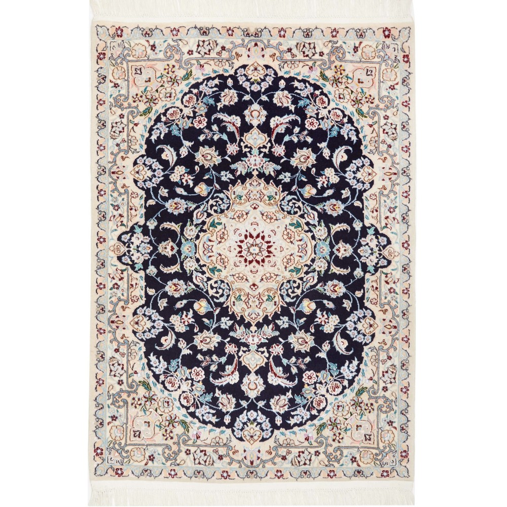 Tappeto Nain 6La Persia bianco grigio 82x116 Tappeto Nain 6La Persia bianco grigio 82x116