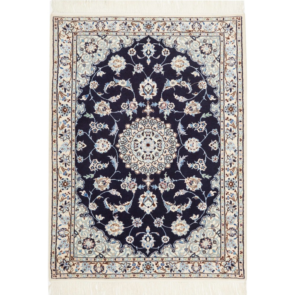 Tappeto Nain 6La Persia grigio azzurro 80x108 Tappeto Nain 6La Persia grigio azzurro 80x108
