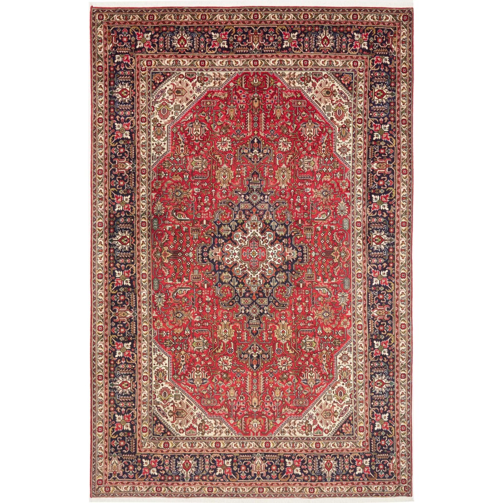 Tappeto Tabriz Persia marrone giallo 197x302