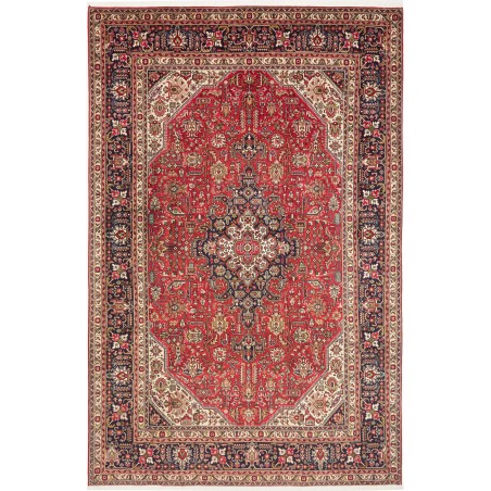 Tappeto Tabriz Persia marrone giallo 197x302