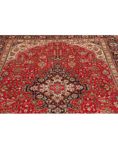 Tappeto Tabriz Persia marrone giallo 197x302