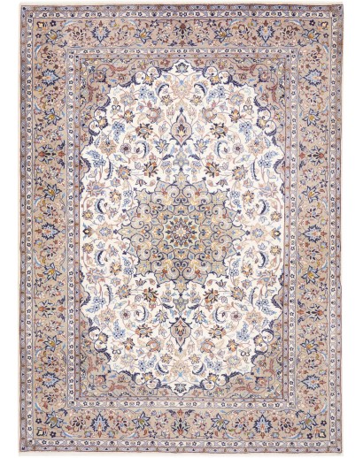 Tappeto Kashan Persia bianco azzurro 200x285
