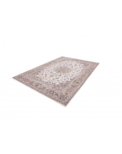 Tappeto Kashan Persia bianco azzurro 200x285