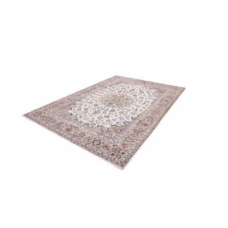 Tappeto Kashan Persia bianco azzurro 200x285