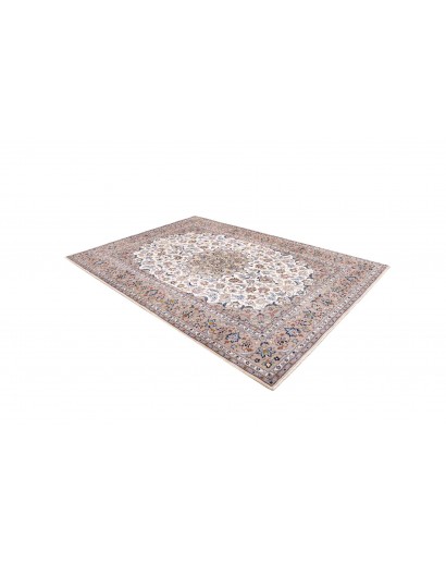 Tappeto Kashan Persia bianco azzurro 200x285