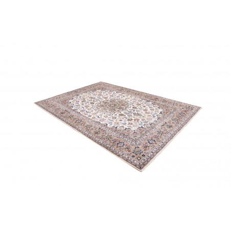 Tappeto Kashan Persia bianco azzurro 200x285