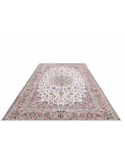 Tappeto Kashan Persia bianco azzurro 200x285
