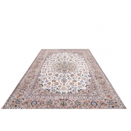Tappeto Kashan Persia bianco azzurro 200x285