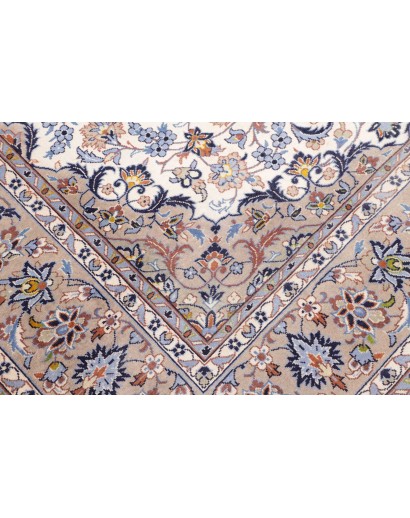 Tappeto Kashan Persia bianco azzurro 200x285