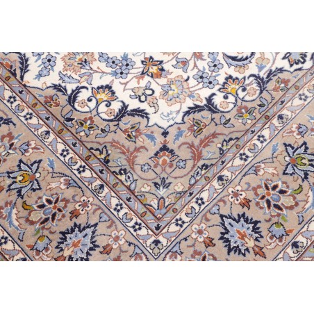 Tappeto Kashan Persia bianco azzurro 200x285