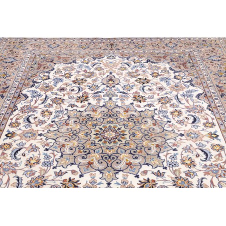 Tappeto Kashan Persia bianco azzurro 200x285