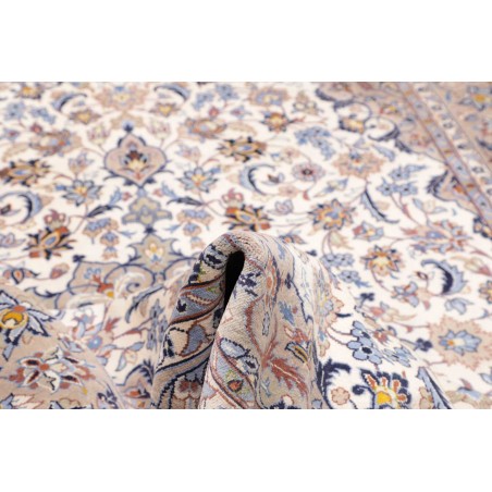 Tappeto Kashan Persia bianco azzurro 200x285