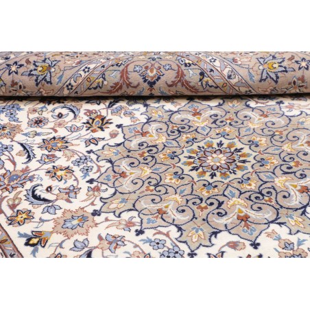 Tappeto Kashan Persia bianco azzurro 200x285