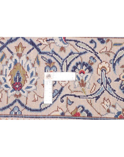 Tappeto Kashan Persia bianco azzurro 200x285