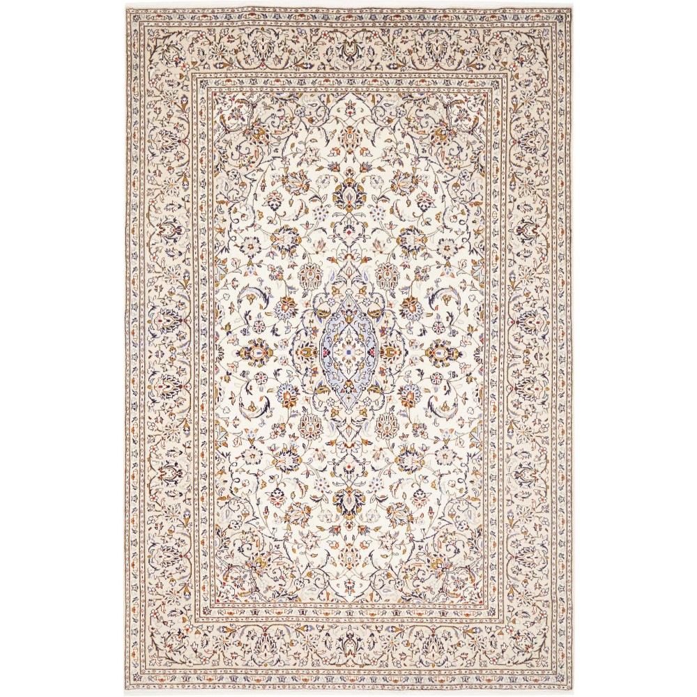 Tappeto Kashan Persia bianco grigio 193x292