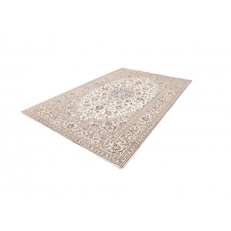 Tappeto Kashan Persia bianco grigio 193x292