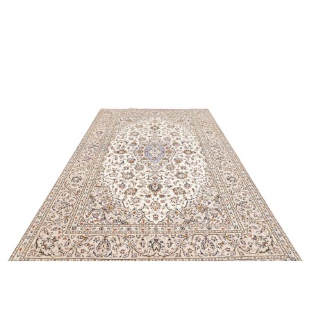 Tappeto Kashan Persia bianco grigio 193x292