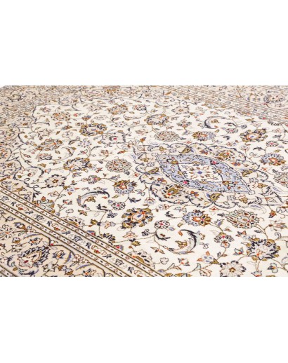 Tappeto Kashan Persia bianco grigio 193x292
