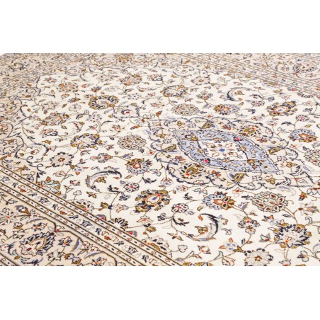 Tappeto Kashan Persia bianco grigio 193x292