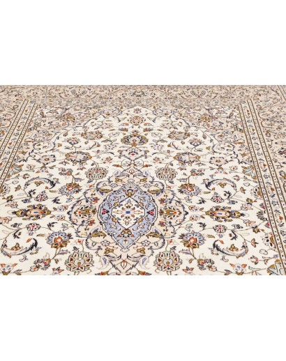 Tappeto Kashan Persia bianco grigio 193x292