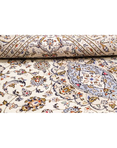 Tappeto Kashan Persia bianco grigio 193x292