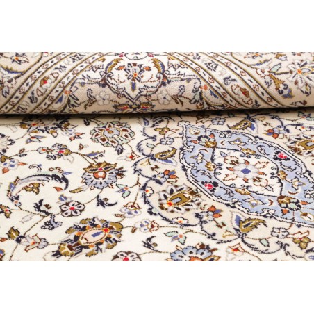 Tappeto Kashan Persia bianco grigio 193x292