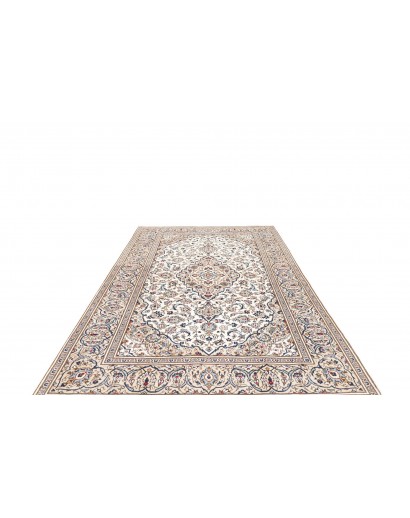 Tappeto Kashan Persia bianco grigio 195x292