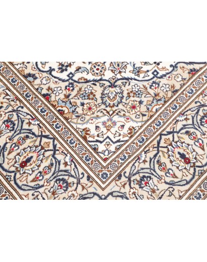 Tappeto Kashan Persia bianco grigio 195x292