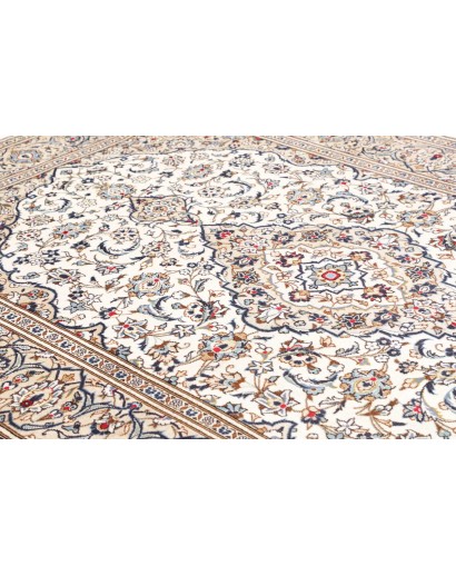 Tappeto Kashan Persia bianco grigio 195x292