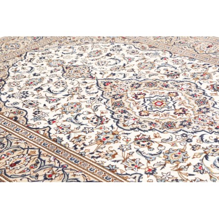 Tappeto Kashan Persia bianco grigio 195x292
