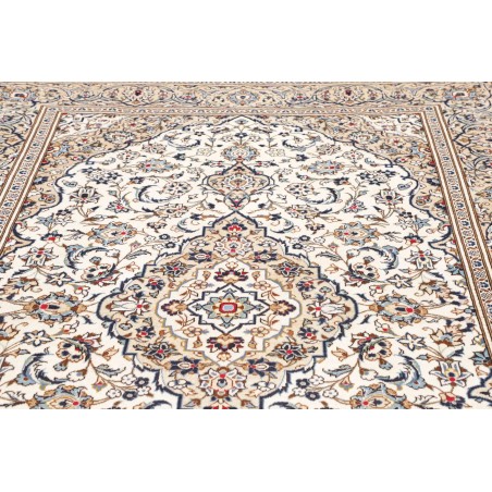 Tappeto Kashan Persia bianco grigio 195x292