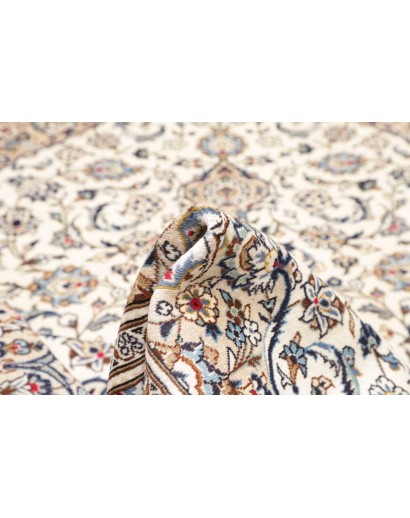 Tappeto Kashan Persia bianco grigio 195x292