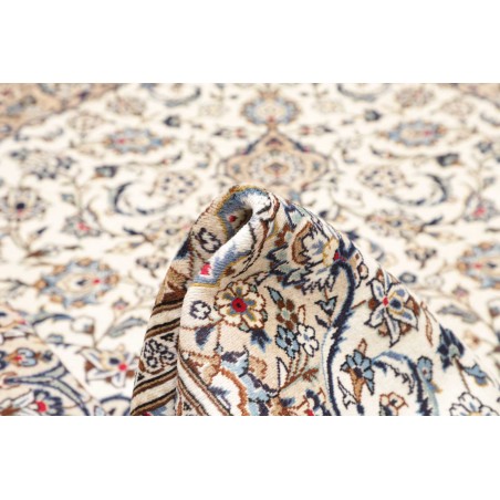 Tappeto Kashan Persia bianco grigio 195x292