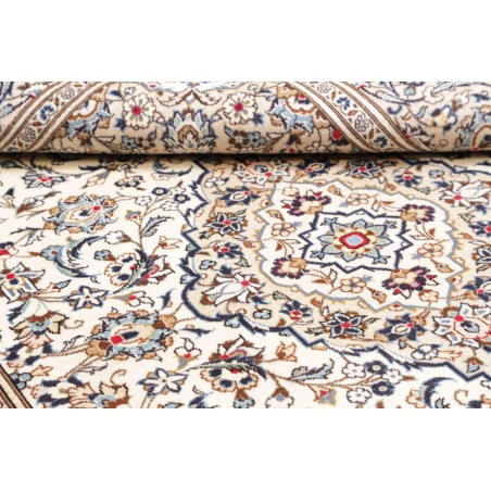 Tappeto Kashan Persia bianco grigio 195x292