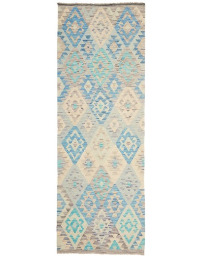 Tappeto Kilim Afghanistan beige blu 80x229