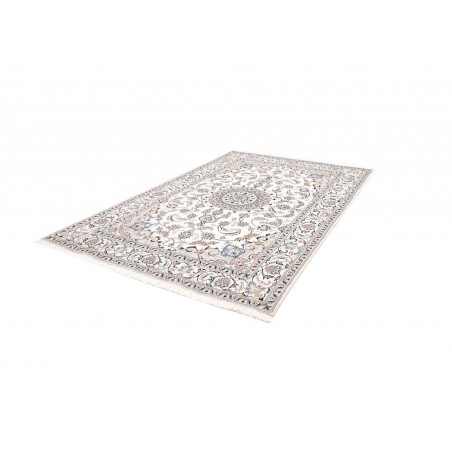 Tappeto Nain Kashmar Persia bianco grigio 190x295