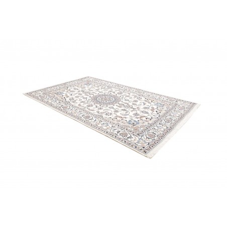 Tappeto Nain Kashmar Persia bianco grigio 190x295