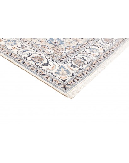 Tappeto Nain Kashmar Persia bianco grigio 190x295