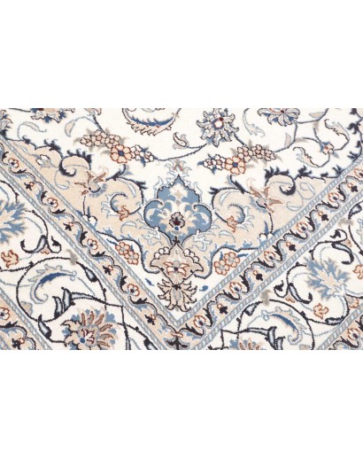 Tappeto Nain Kashmar Persia bianco grigio 190x295