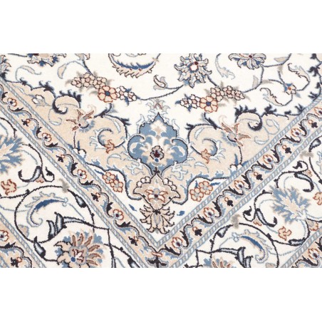 Tappeto Nain Kashmar Persia bianco grigio 190x295