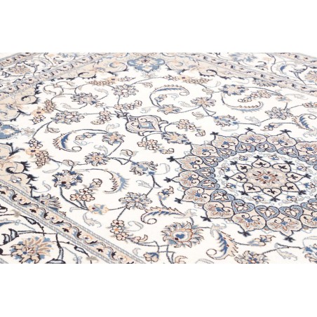 Tappeto Nain Kashmar Persia bianco grigio 190x295