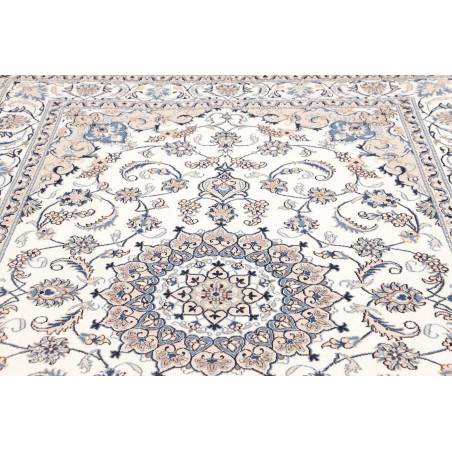 Tappeto Nain Kashmar Persia bianco grigio 190x295