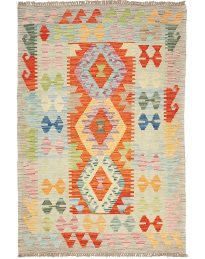 Tappeto Kilim Afghanistan marrone beige 101x147