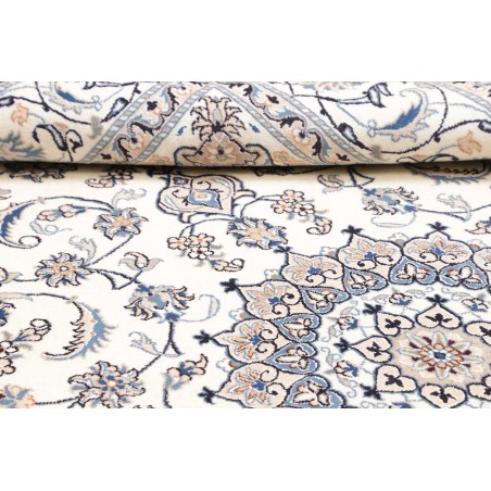 Tappeto Nain Kashmar Persia bianco grigio 190x295