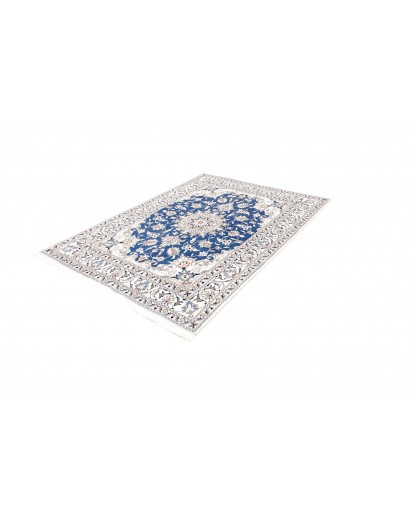 Tappeto Nain Kashmar Persia blu 145x206