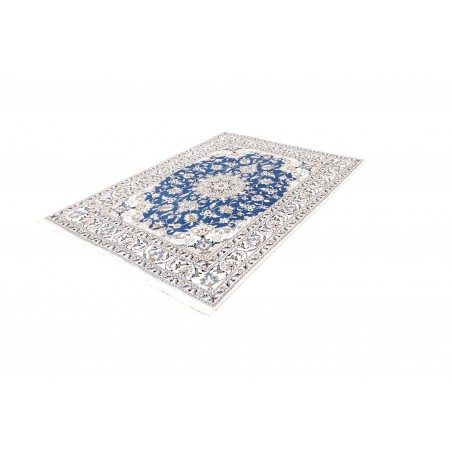 Tappeto Nain Kashmar Persia blu 145x206