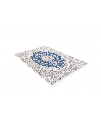 Tappeto Nain Kashmar Persia blu 145x206